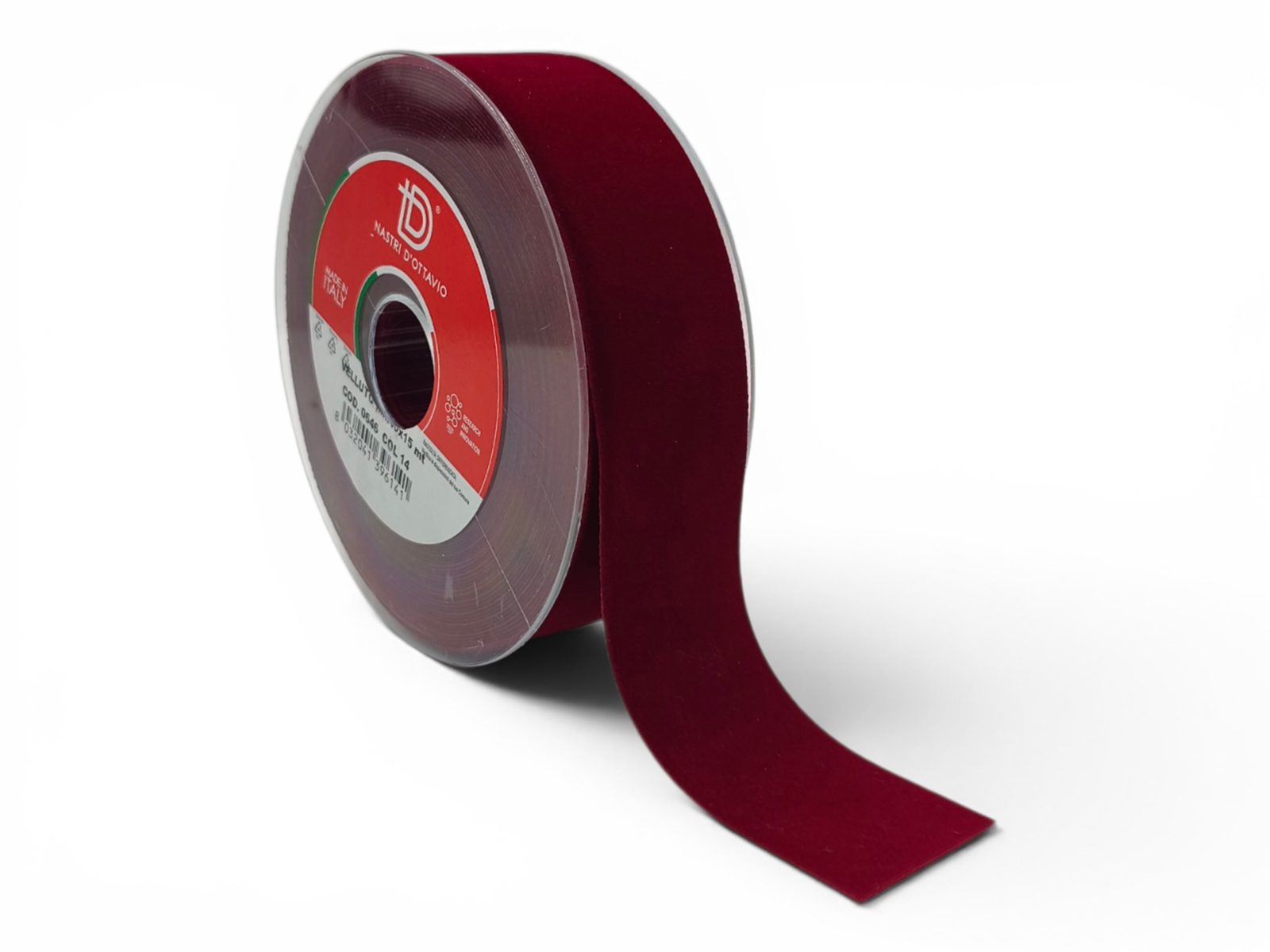 77.000772 FITA VELUDO 4CMX15MTS COR:BORDO - Image 1