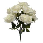 ARTIFICIAL- ATADO ROSAS X9 COR:BRANCO