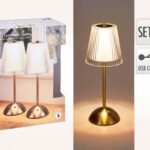 CONJ.2 CANDEEIROS DE MESA PLASTICO+FERRO
