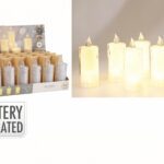 VELA PLASTICO TRANSPARENTE C/GOTA LED