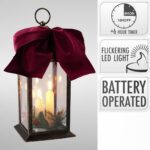 LANTERNA PLASTICO BRONZE C/3 VELAS LAÇO VELUDO