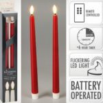 CONJ.2 VELAS PLASTICO ELETRONICAS AAA COR:VERMELHO