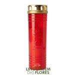 60LL NACIONAL VELA CULTO CERA BRANCA COR:VERMELHO