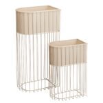 CONJ.2 SUPORTES METAL COR:BEGE
