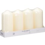 VELA PILAR PACK C/4 UNID COR:BEGE