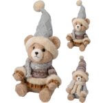 URSO PELUCHE VESTIDO C/GORRO SENTADO