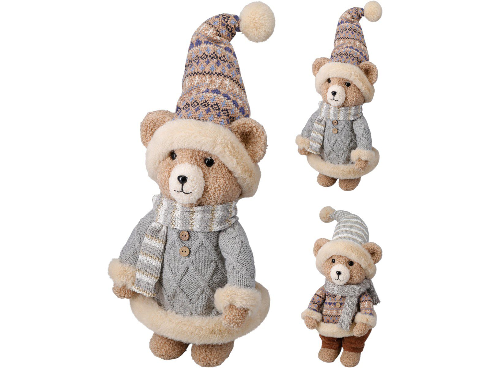 YZB012000_COMPOSITION_001_ URSO PELUCHE VESTIDO C/GORRO EM PE - Image 1