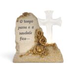 MARFINITE -PLACA C/DIZERES C/CRUZ C/LUZ LED 18CM