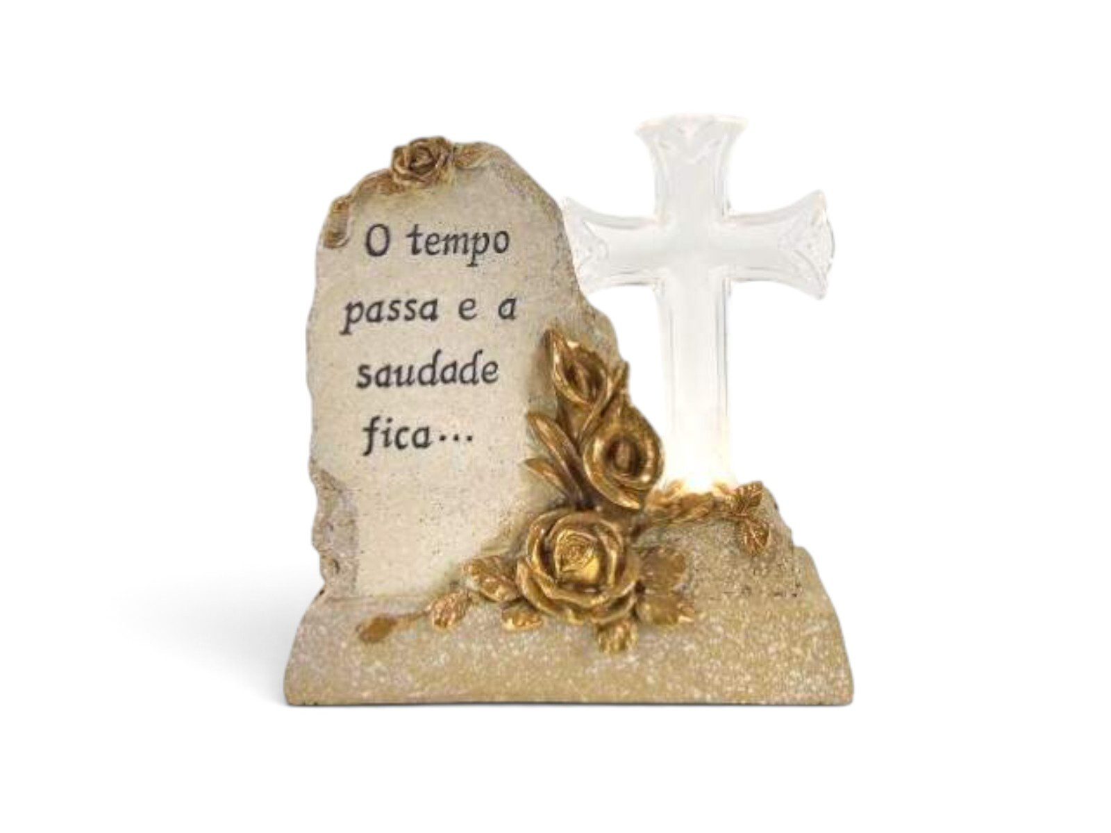 02.0013762. MARFINITE -PLACA C/DIZERES C/CRUZ C/LUZ LED 18CM - Image 1