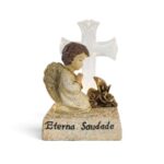 MARFINITE -ANJO DE JOELHOS C/CRUZ 16CM