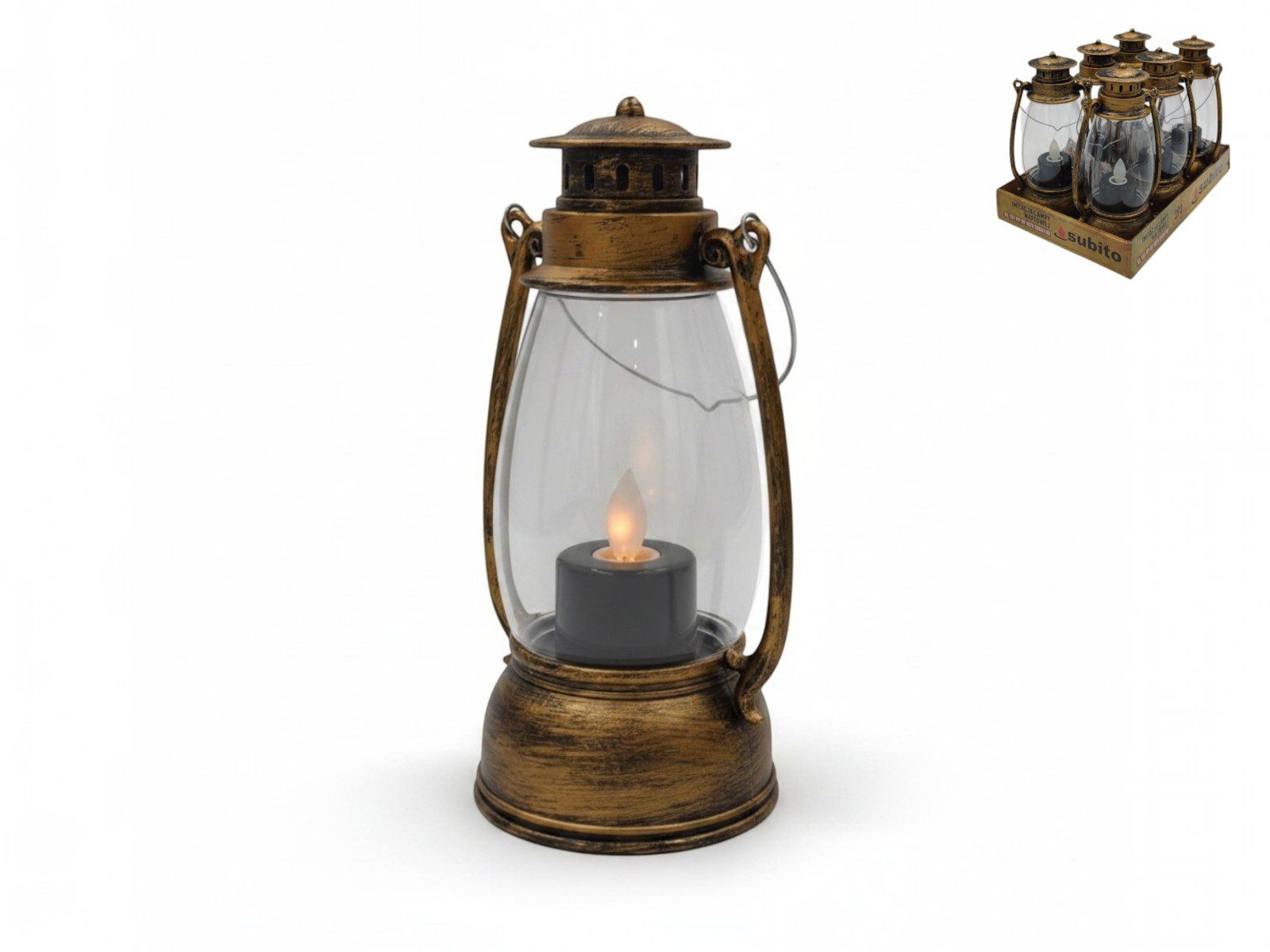 04.000815 LANTERNA LED PLASTICO COR:OURO - Image 1
