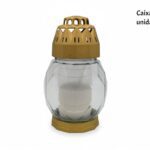 V56700 CANDEEIRO DE VIDRO CX. C/6 COR:DOURADO