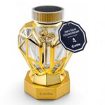 CANDEEIRO SOLAR CORAÇAO METALIZADO COR:OURO