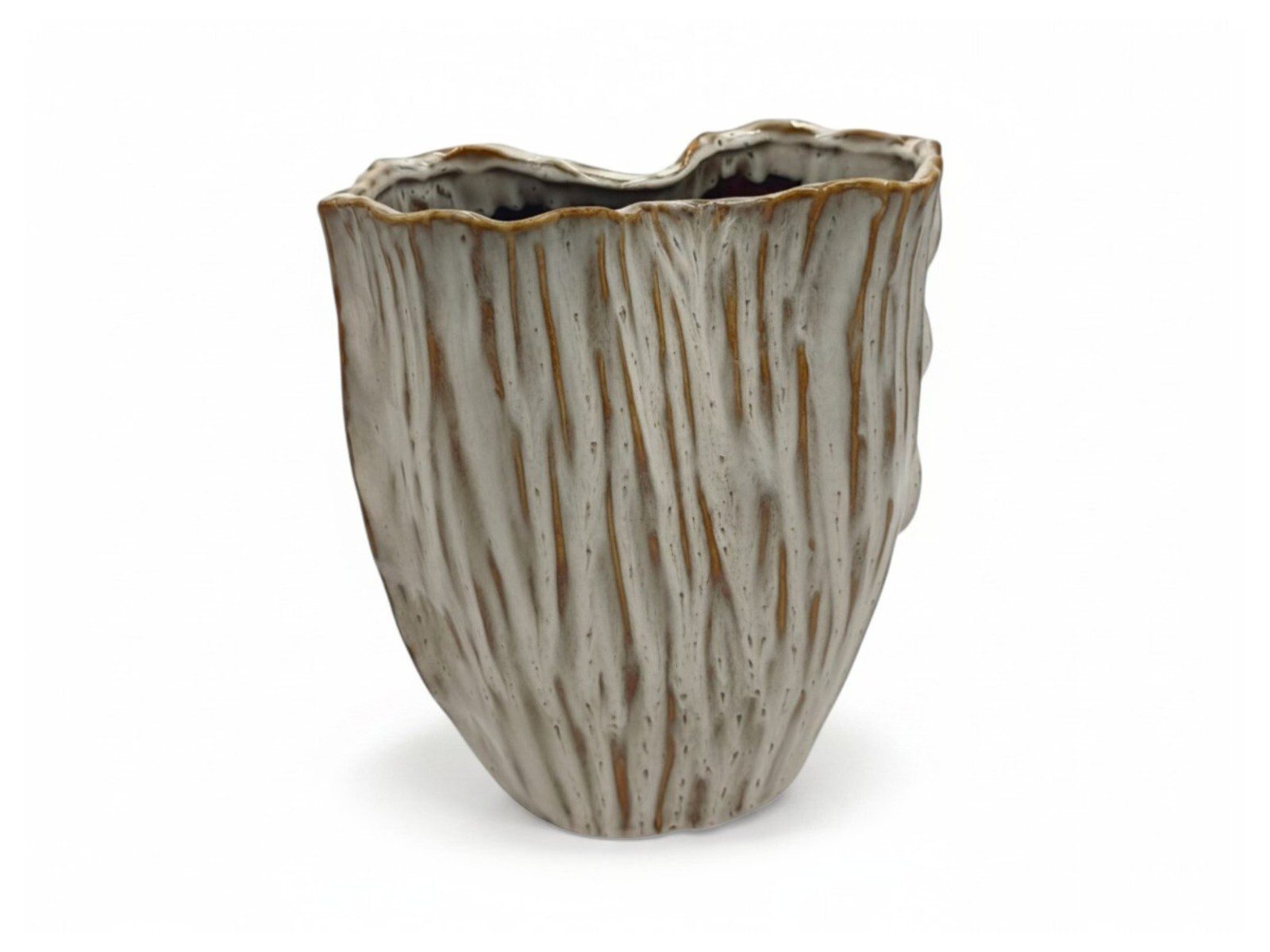 836714. CERAMICA- JARRA LIANO PEQ. COR:BRANCO - Image 1