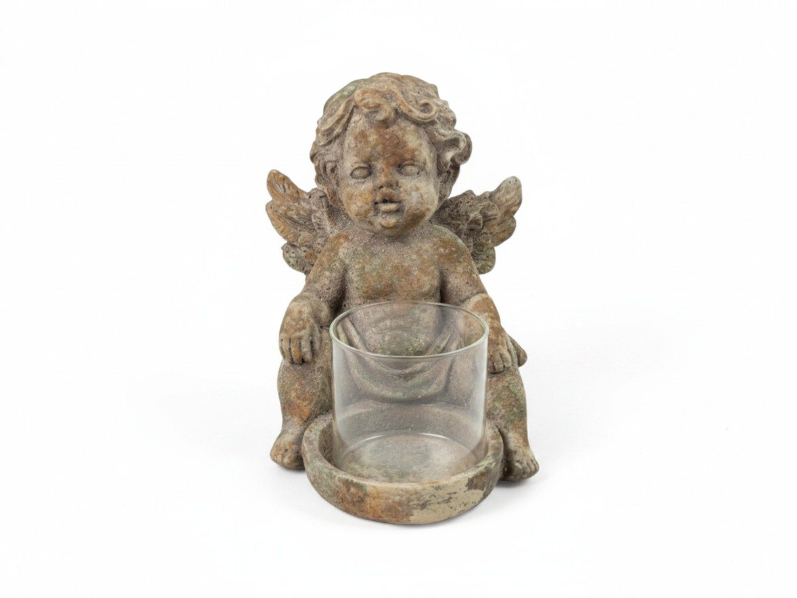 837030. CERAMICA- ANJO RUSTICO C/VIDRO - Image 1