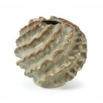 CERAMICA- JARRA BOLA RUFA COR:VERDE