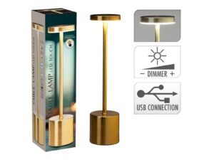 CANDEEIRO FERRO MESA LED COR:OURO