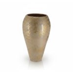 CERAMICA- JARRAO MANGA AREADO PEQ. COR:BEGE/OURO