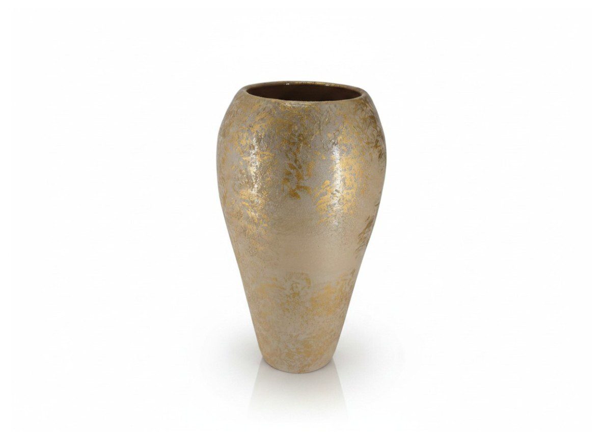 F84.000165.1 CERAMICA- JARRAO MANGA AREADO PEQ. COR:BEGE/OURO - Image 1