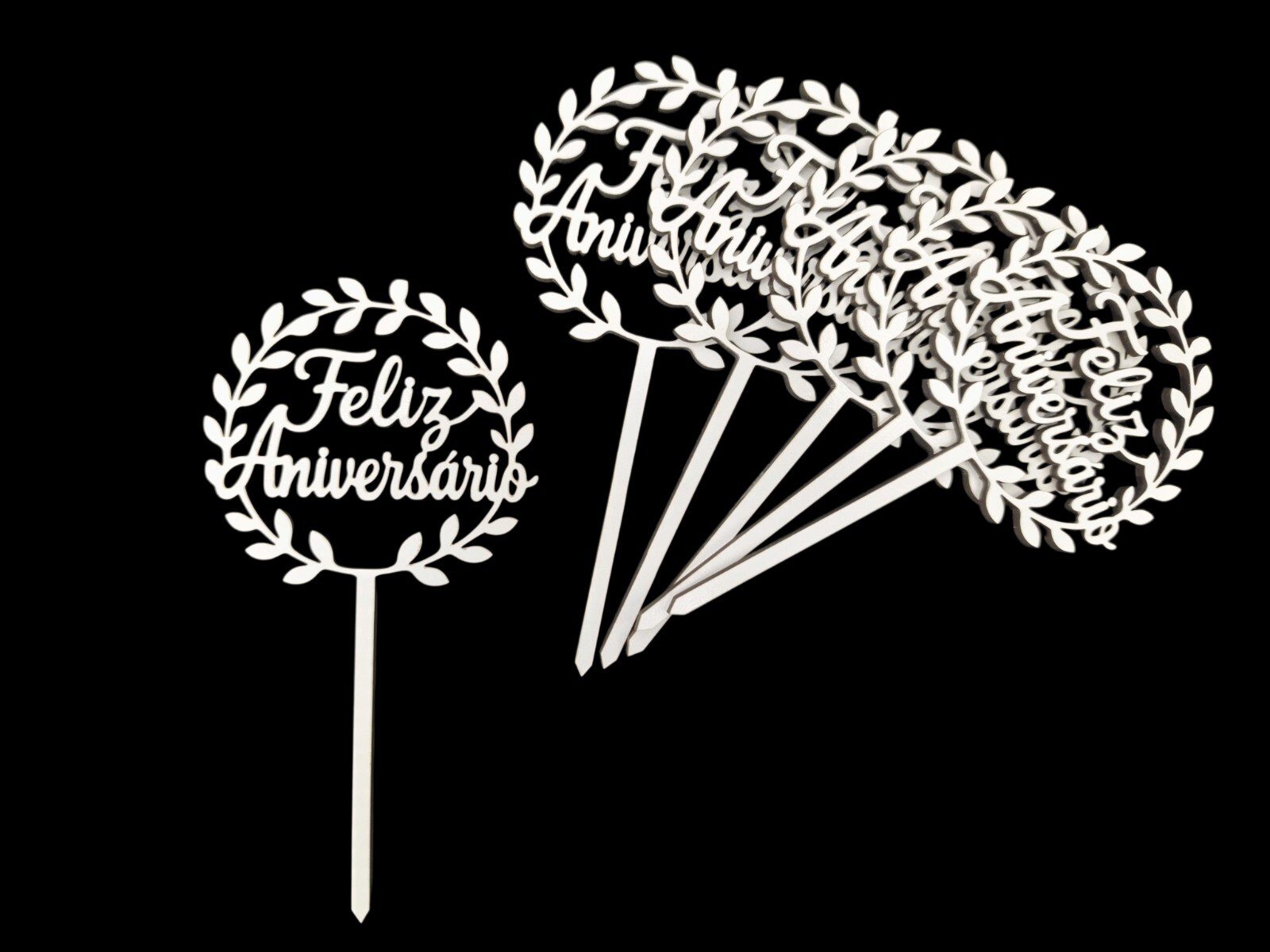 130.000081 ESPETO PACK/6 FELIZ ANIVERSARIO - Image 1