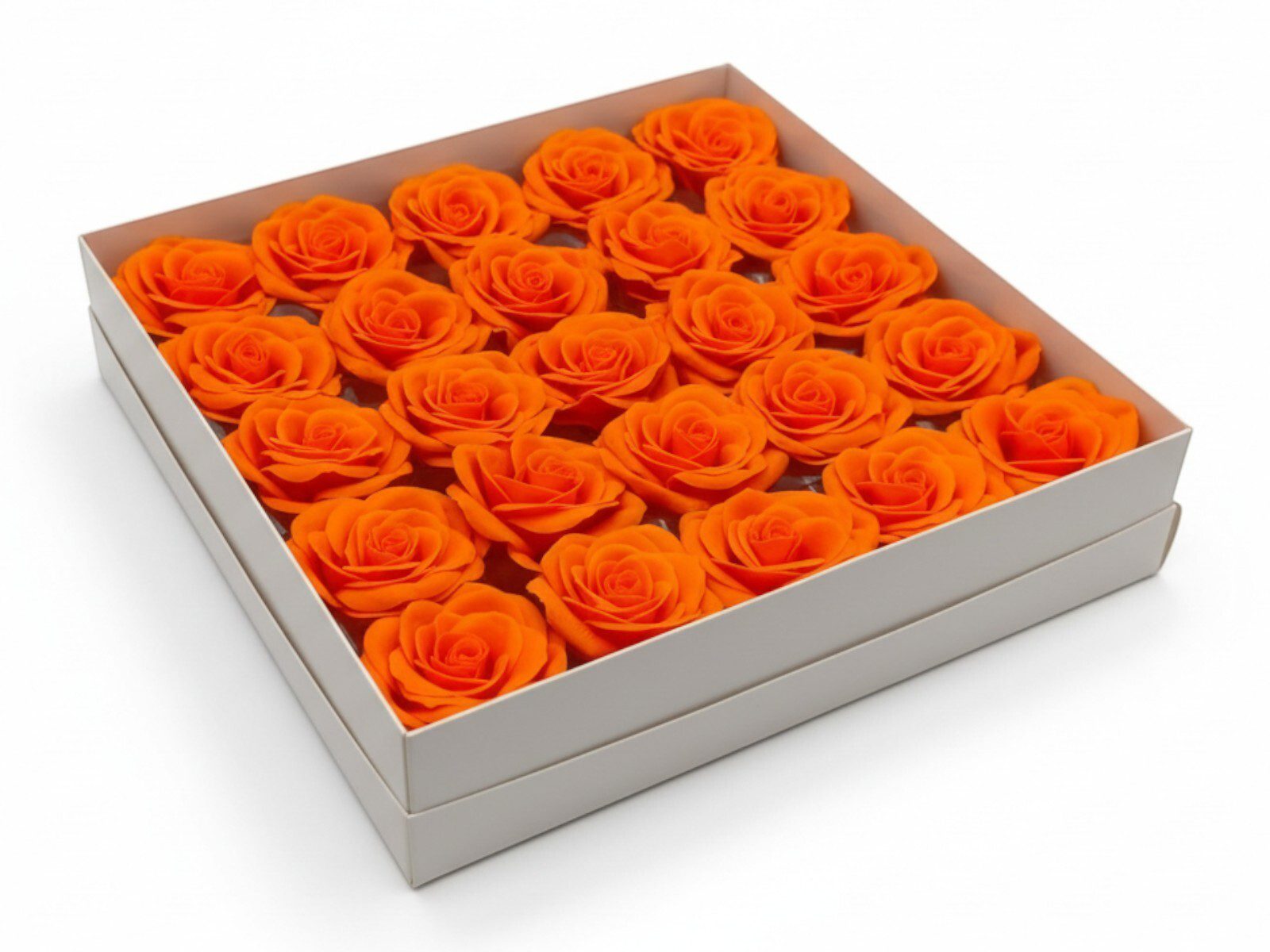136.000008 CAIXA C/25 ROSAS SABAO DIA. 6CM COR:LARANJA - Image 1