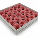 CAIXA C/25 ROSAS SABAO DIA. 6CM COR:ROSA