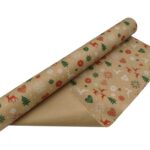 ROLO PAPEL KRAFT 70CMX50MTS MOTIVO NATAL