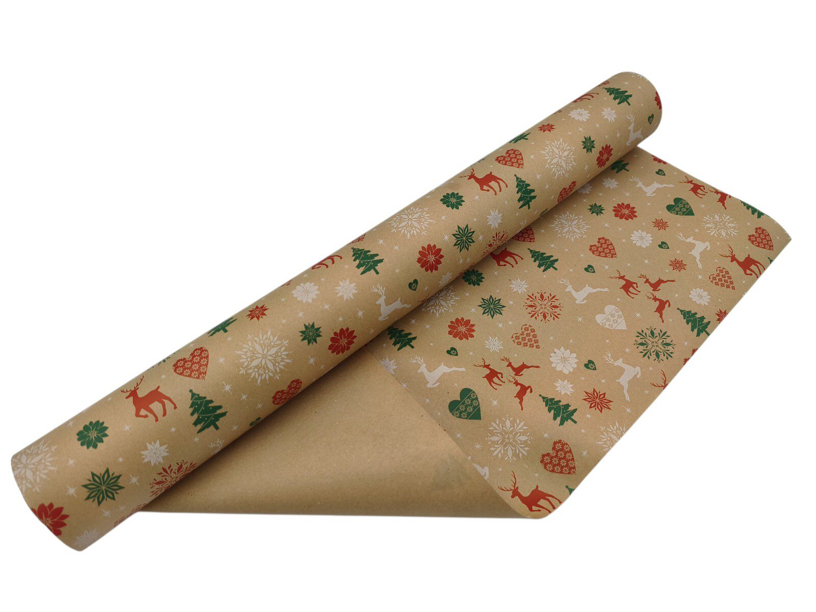 66.000227 ROLO PAPEL KRAFT 70CMX50MTS MOTIVO NATAL - Image 1