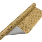 ROLO PAPEL 70CMX25MTS COR:CREME/OURO