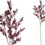 ARTIFICIAL- PE FOLHAS CHA X18 COR:BORDO