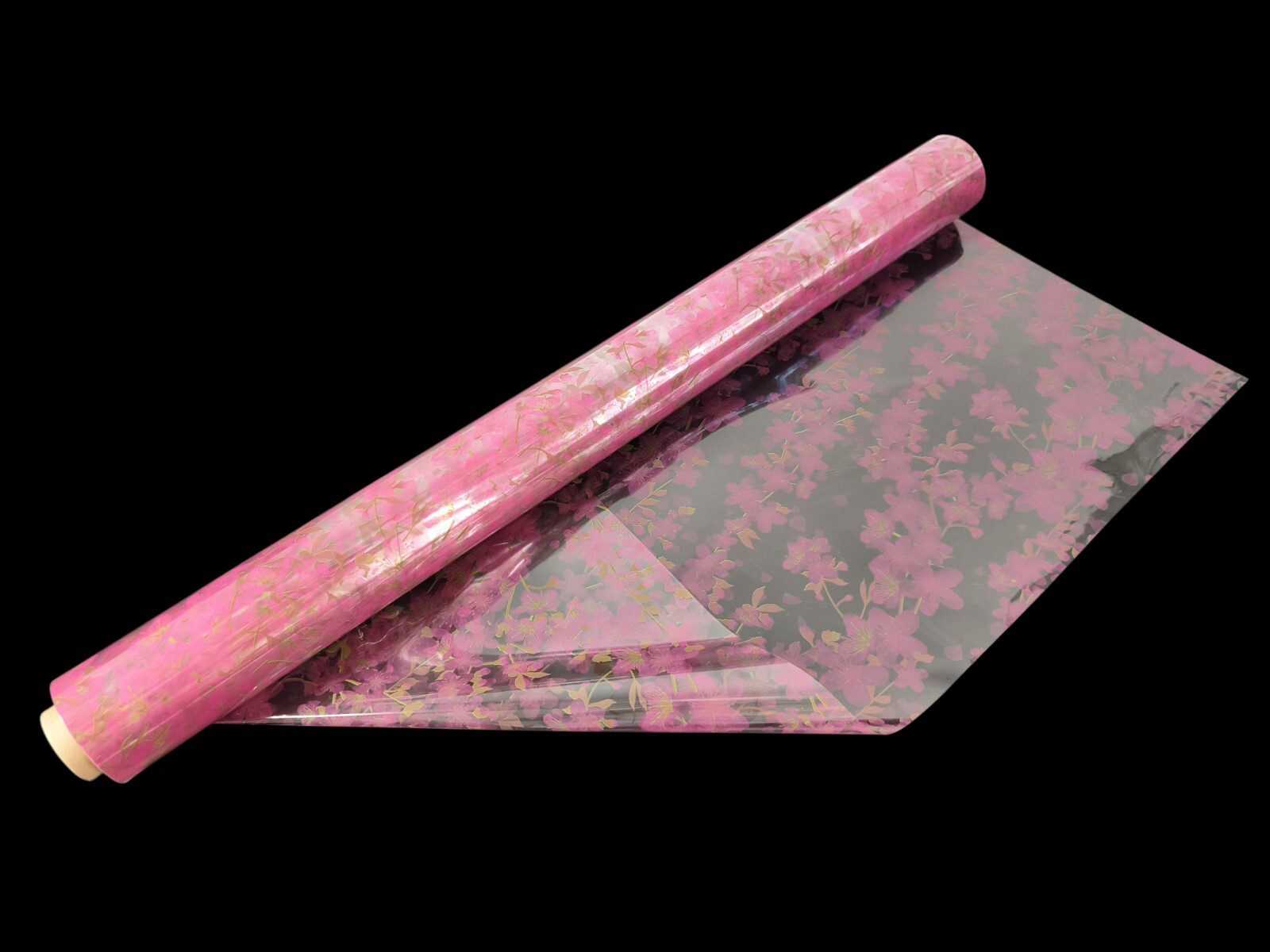 N0PS10 CELOFANE TRANSPARENTE 70CM X 50MT COR:ROSA - Image 1
