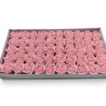 CAIXA C/50 ROSAS SABAO DIA. 5CM COR:ROSA