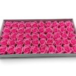 CAIXA C/50 ROSAS SABAO DIA. 5CM COR:ROSA