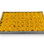 CAIXA C/50 ROSAS SABAO DIA. 5CM COR:AMARELO