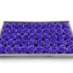 CAIXA C/50 ROSAS SABAO DIA. 5CM COR:ROXO