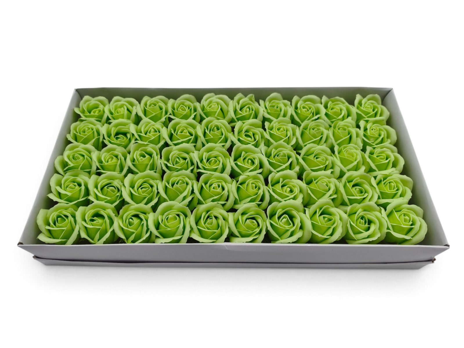 136.000027 CAIXA C/50 ROSAS SABAO DIA. 5CM COR:VERDE - Image 1