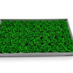CAIXA C/50 ROSAS SABAO DIA. 5CM COR:VERDE