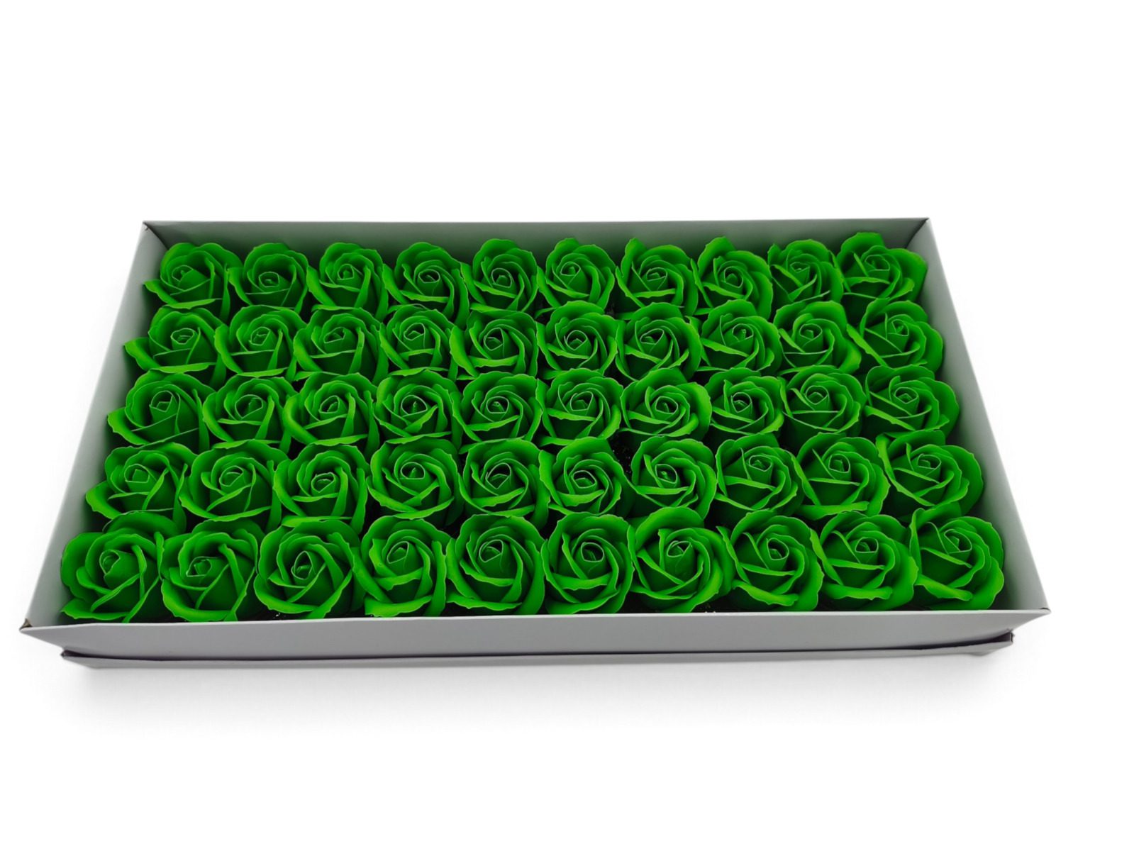 136.000028 CAIXA C/50 ROSAS SABAO DIA. 5CM COR:VERDE - Image 1
