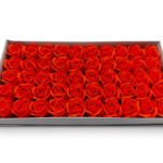 CAIXA C/50 ROSAS SABAO DIA. 5CM COR:LARANJA