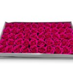 CAIXA C/50 ROSAS SABAO DIA. 5CM COR:FUCSIA