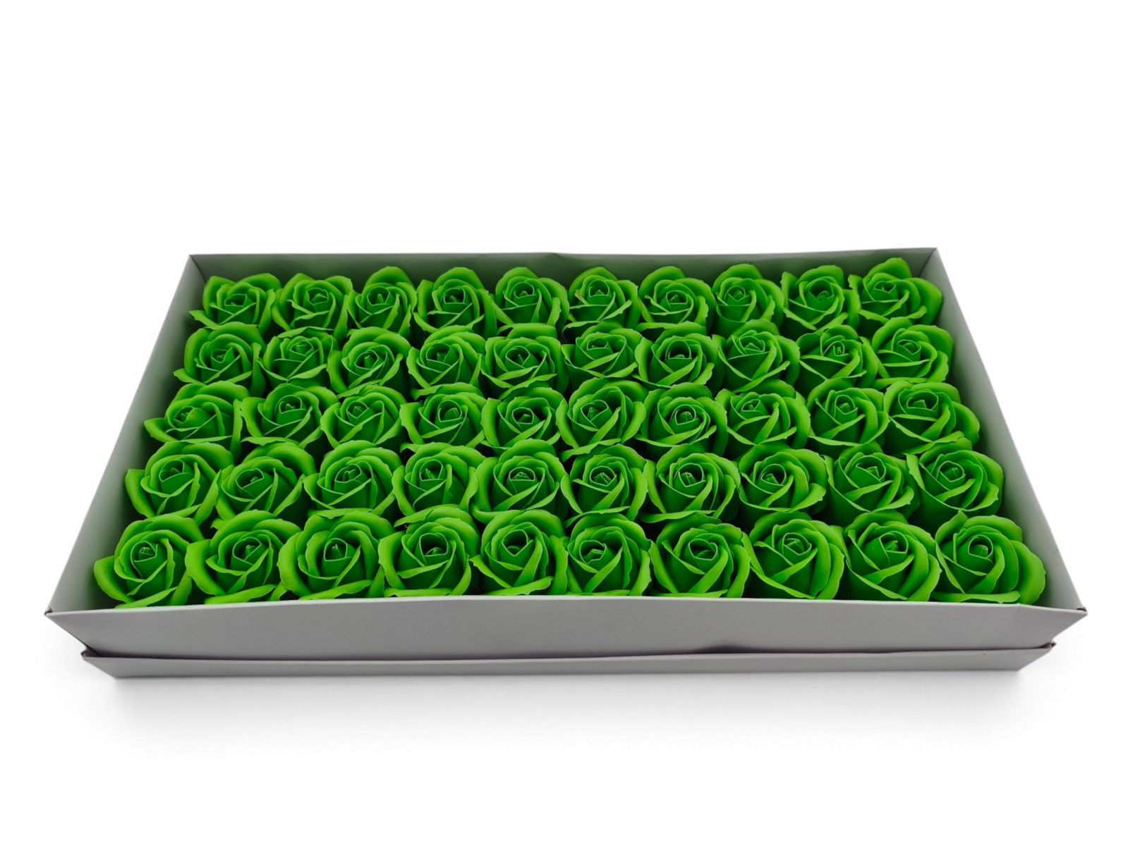 136.000035 CAIXA C/50 ROSAS SABAO DIA. 5CM COR:VERDE - Image 1