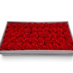 CAIXA C/50 ROSAS SABAO DIA. 5CM COR:VERMELHO
